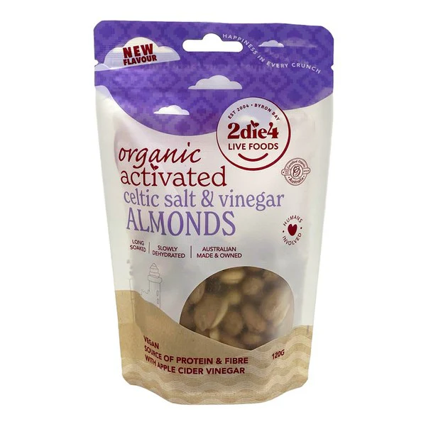 2die4 Activated Organic Celtic Salt & Vinegar Almonds
