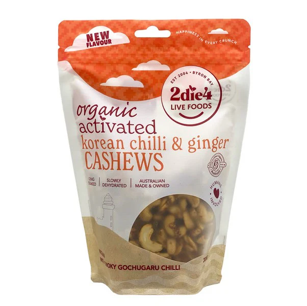 2die4 Activated Organic Korean Chilli & Ginger Cashews - Image 4