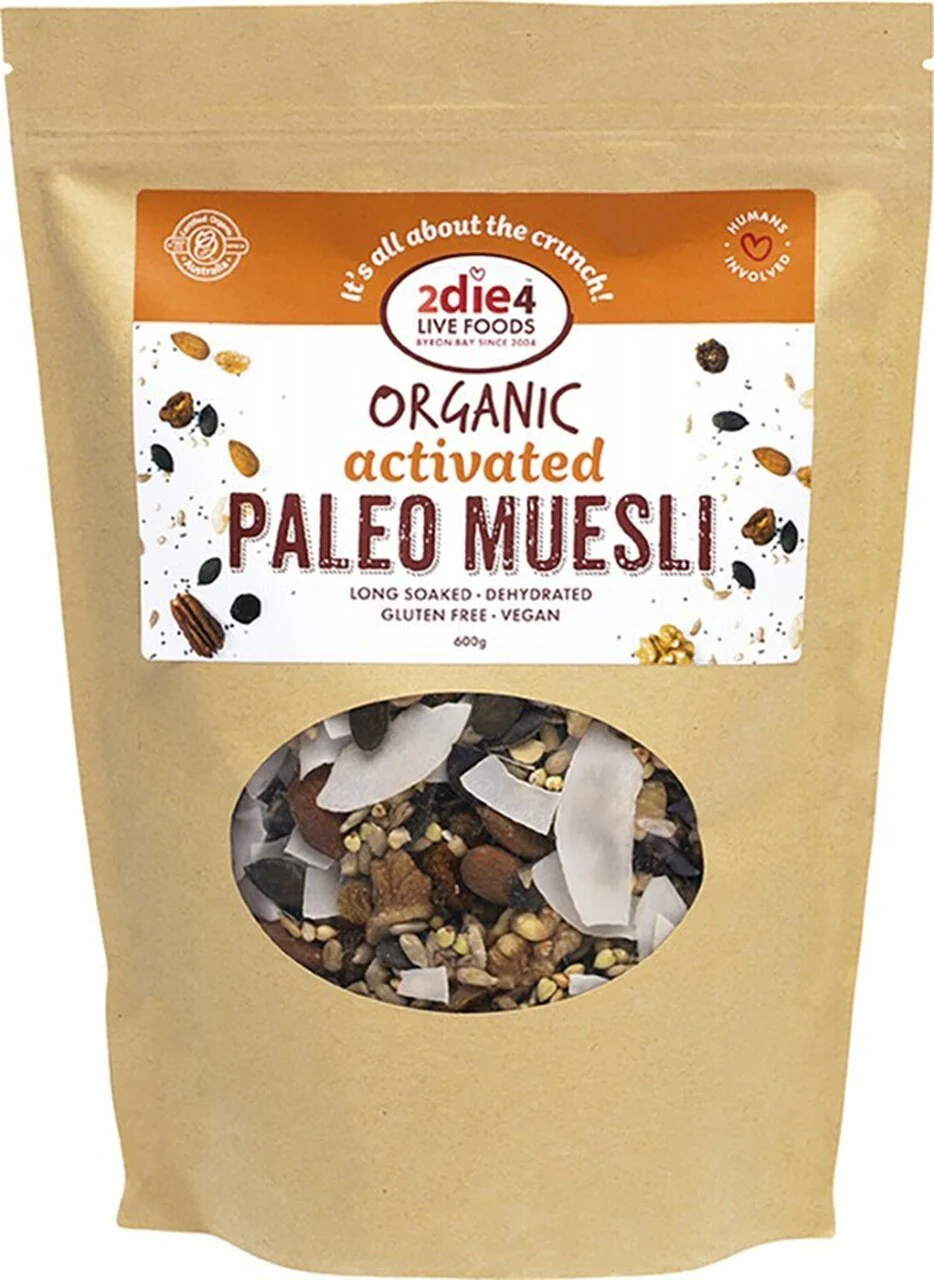 2die4 Activated Organic Paleo Muesli 600g
