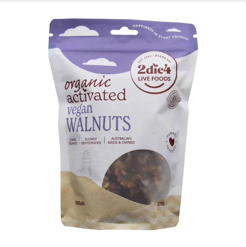 2die4 Activated Organic Vegan Walnuts 275g
