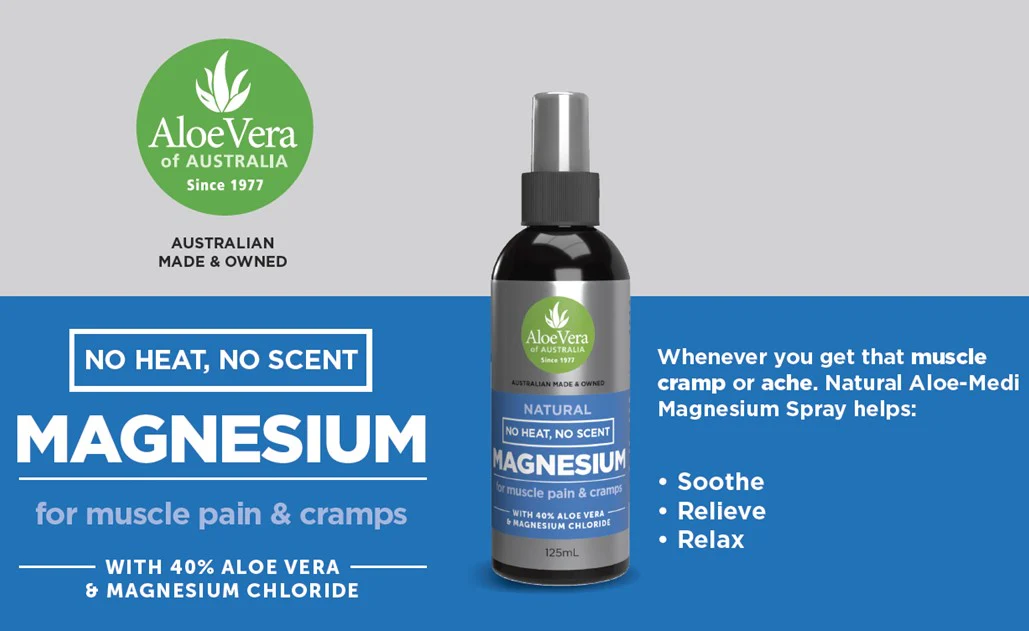 Aloe Vera of Australia Aloe Medi No Heat No Scent Magnesium Spray 125ml - Image 3
