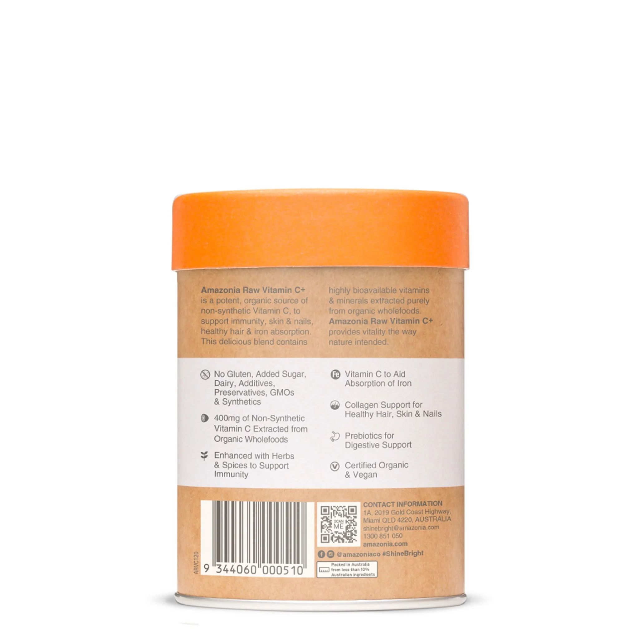 Amazonia Raw Wholefood Extracts Vitamin C+ 120g - Image 2