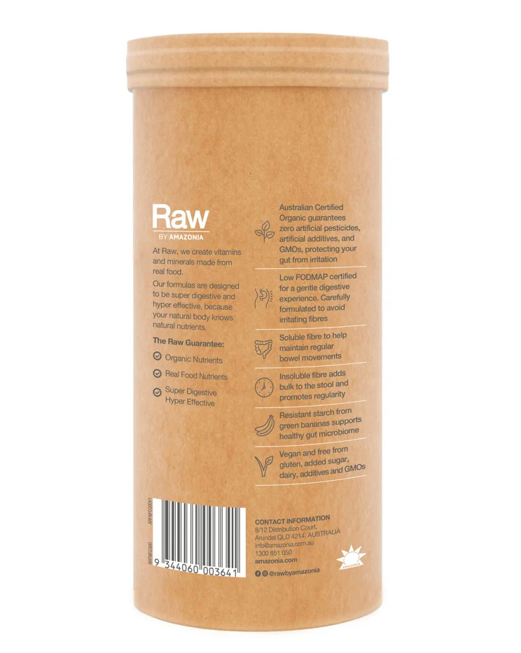 Amazonia Raw Real Food Nutrients Organic Fibre Orange 300g - Image 2