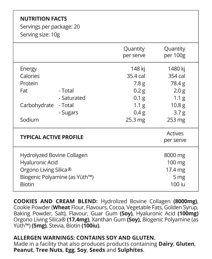Beforeyouspeak Collagen Complex Cookies & Cream 200g - Image 3