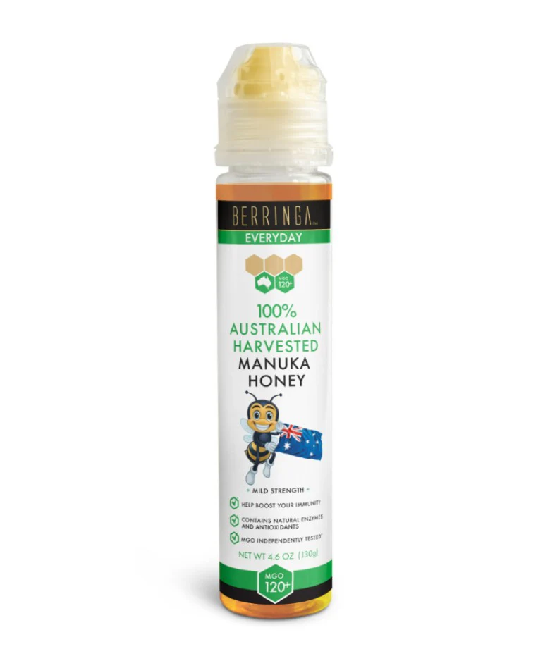 Berringa Manuka Honey Squeeze Bottle 120+ MGO 130g - Box of 12