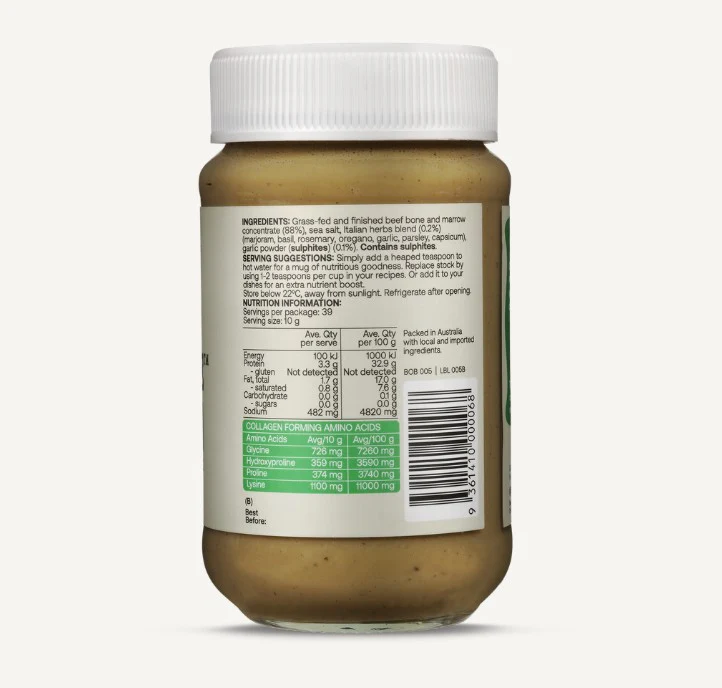 Best of the Bone Broth Concentrate with Organic Italian Herbs Garlic 390g - Image 3