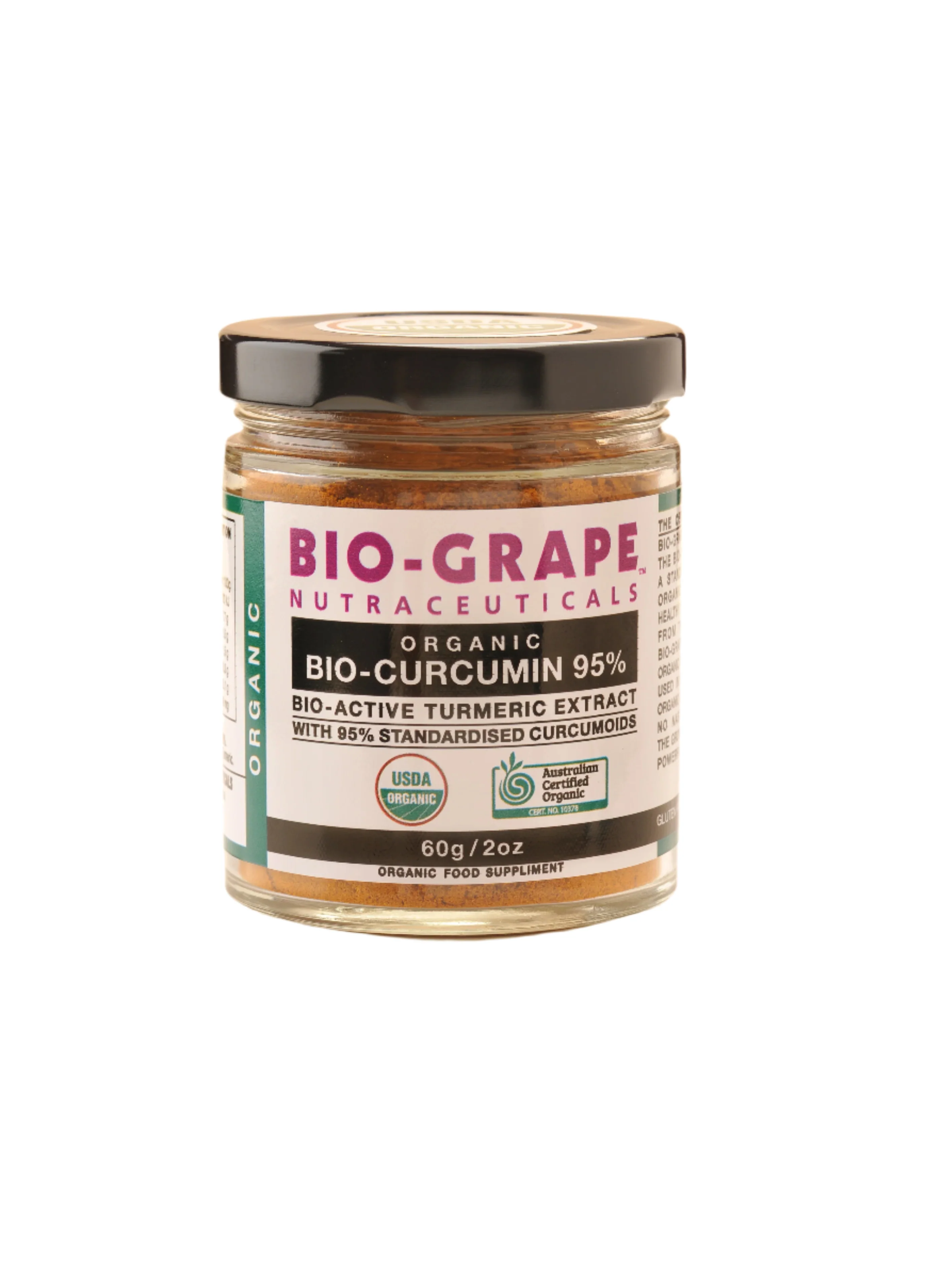 Bio-Grape Certified Organic Bio-Curcumin 95% 60g