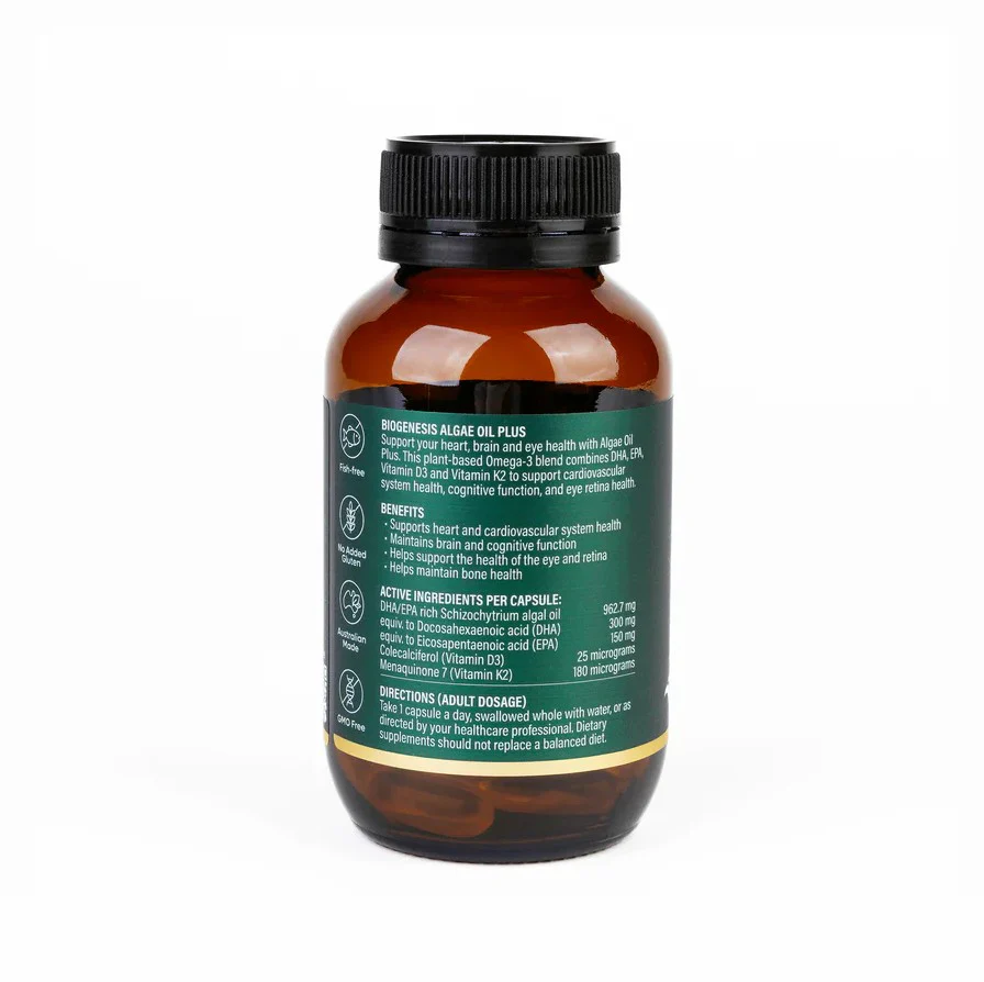 BioGenesis Algae Oil PLUS 60 capsules - Image 2