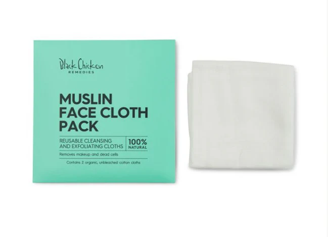 Black Chicken Remedies Muslin Face Cloth 2 Pack