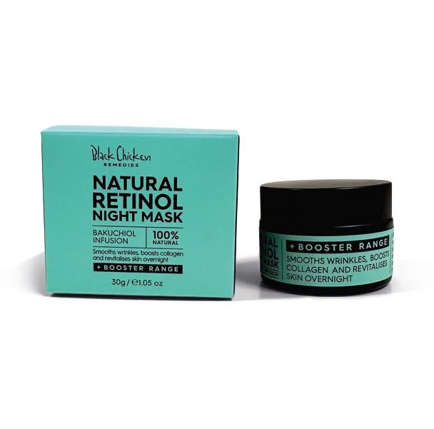 Black Chicken Remedies Natural Retinol Night Mask 30g - Image 3