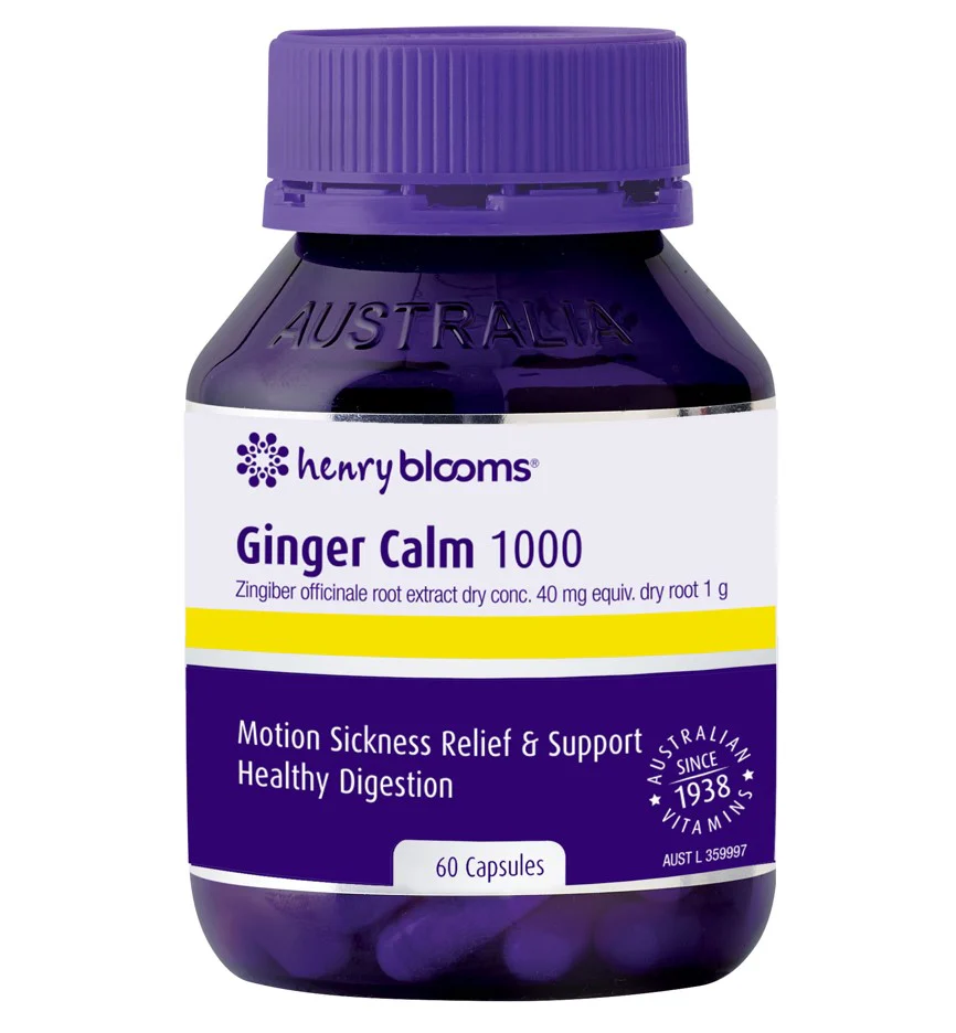 Henry Blooms Ginger Calm 1000mg 60 Capsules