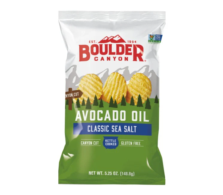 Boulder Canyon Avocado Oil Sea Salt Chips 142g - Box of 12