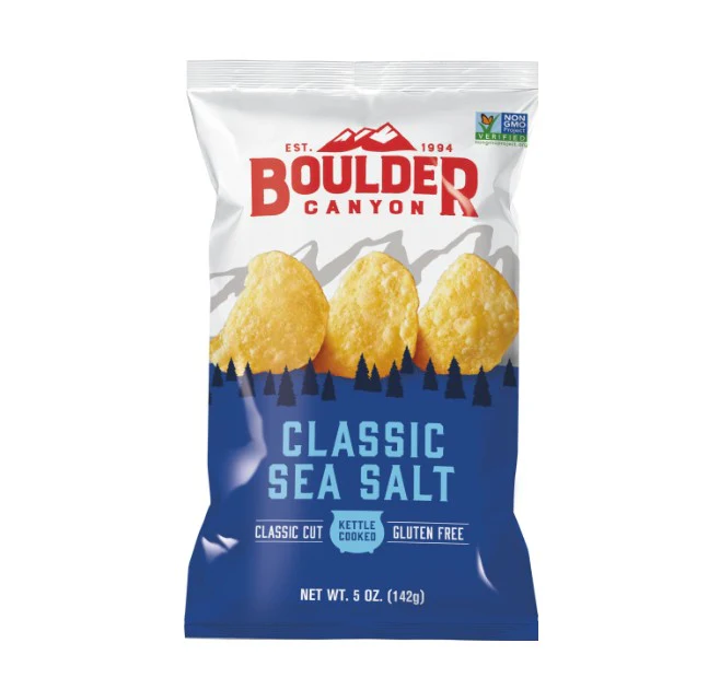 Boulder Canyon Totally Natural Sea Salt Chips 142g - Box of 12