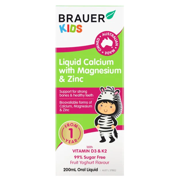 Brauer Baby & Kids Liquid Calcium with Magnesium and Zinc 200ml