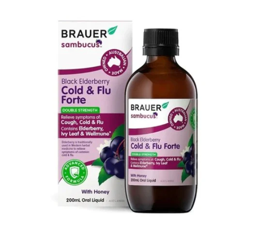 Brauer Black Elder Cold & Flu for Adults 200ml