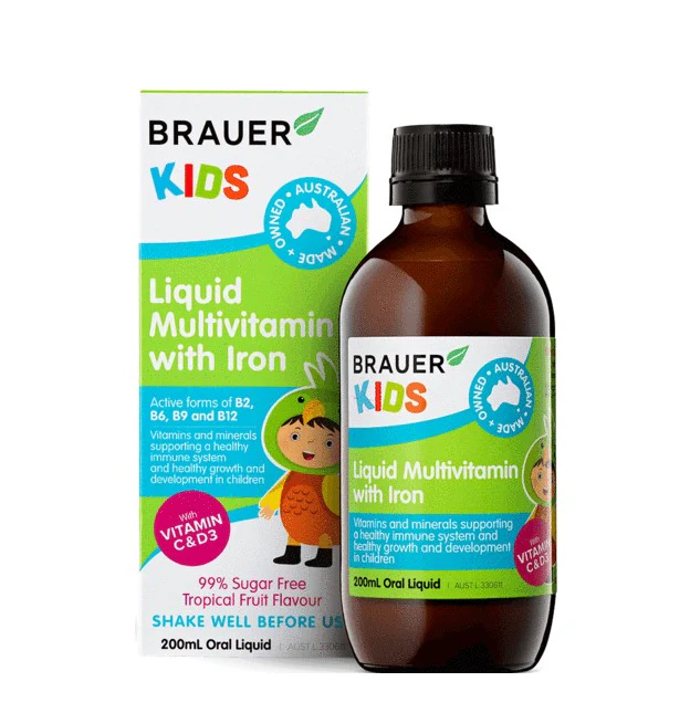 Brauer Kids Liquid Multi Vitamin with Iron 200ml