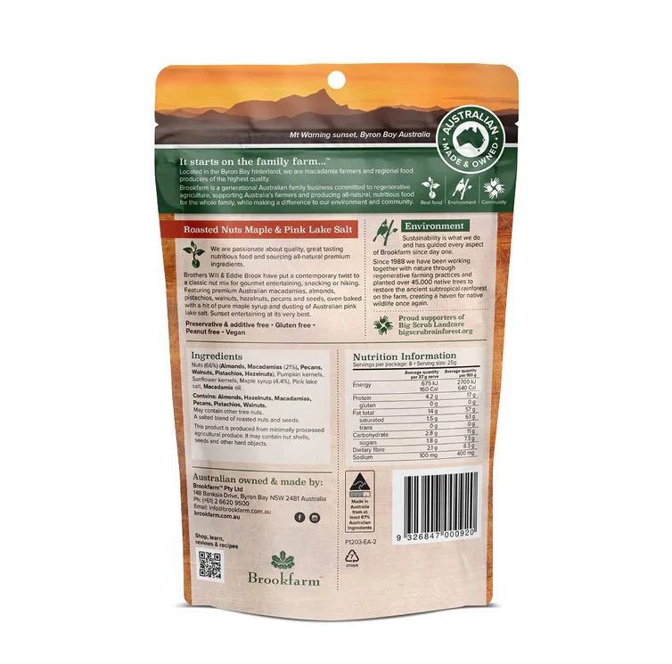 Brookfarm Roasted Nuts Maple & Pink Lake Salt - Image 2