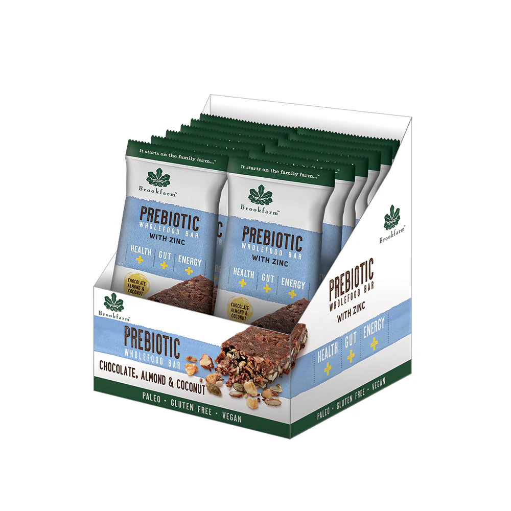 Brookfarm Chocolate Almond & Coconut Prebiotic Bar 40g x 12 Pack