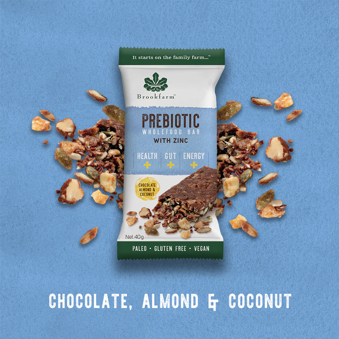 Brookfarm Chocolate Almond & Coconut Prebiotic Bar 40g x 12 Pack - Image 2