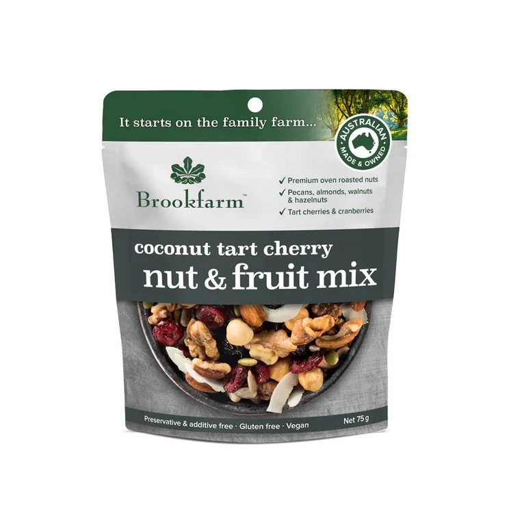 Brookfarm Nut & Fruit Mix Coconut Tart Cherry 75g
