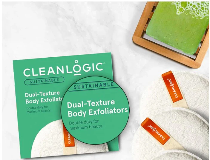 Cleanlogic Sustainable Dual-Texture Body Exfoliators - Box of 6 - Image 3