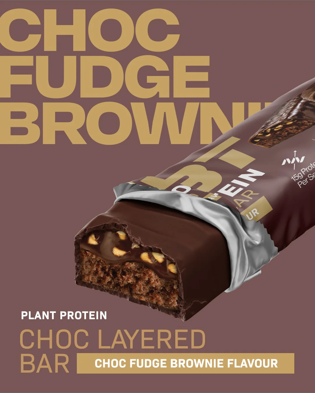 CMBT Nutrition Layered Protein Bar Chocolate Fudge 50g - Box of 12 - Image 4