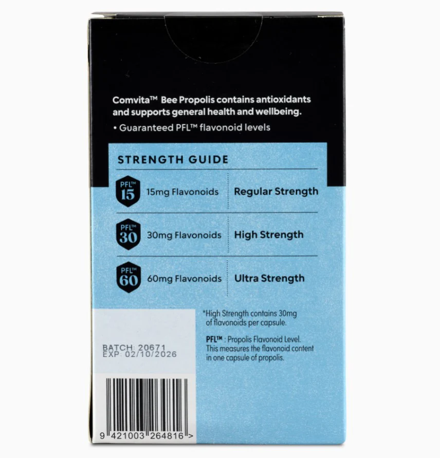 Comvita Bee Propolis PFL™ 30 200mg Veg Capsules 120 capsules - Image 3