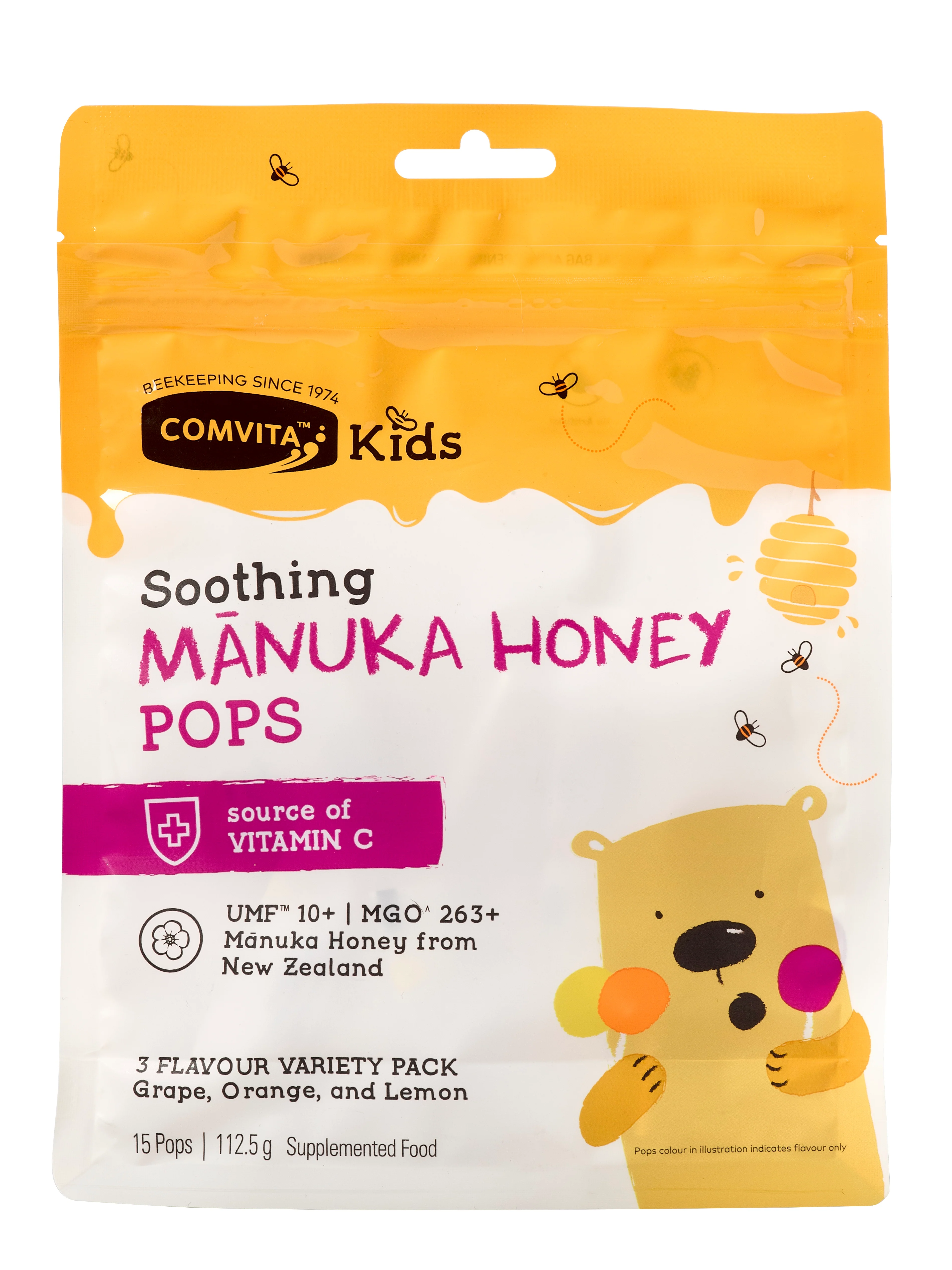 Comvita Kids Soothing Manuka 15 Pops - Box of 6 - Image 2