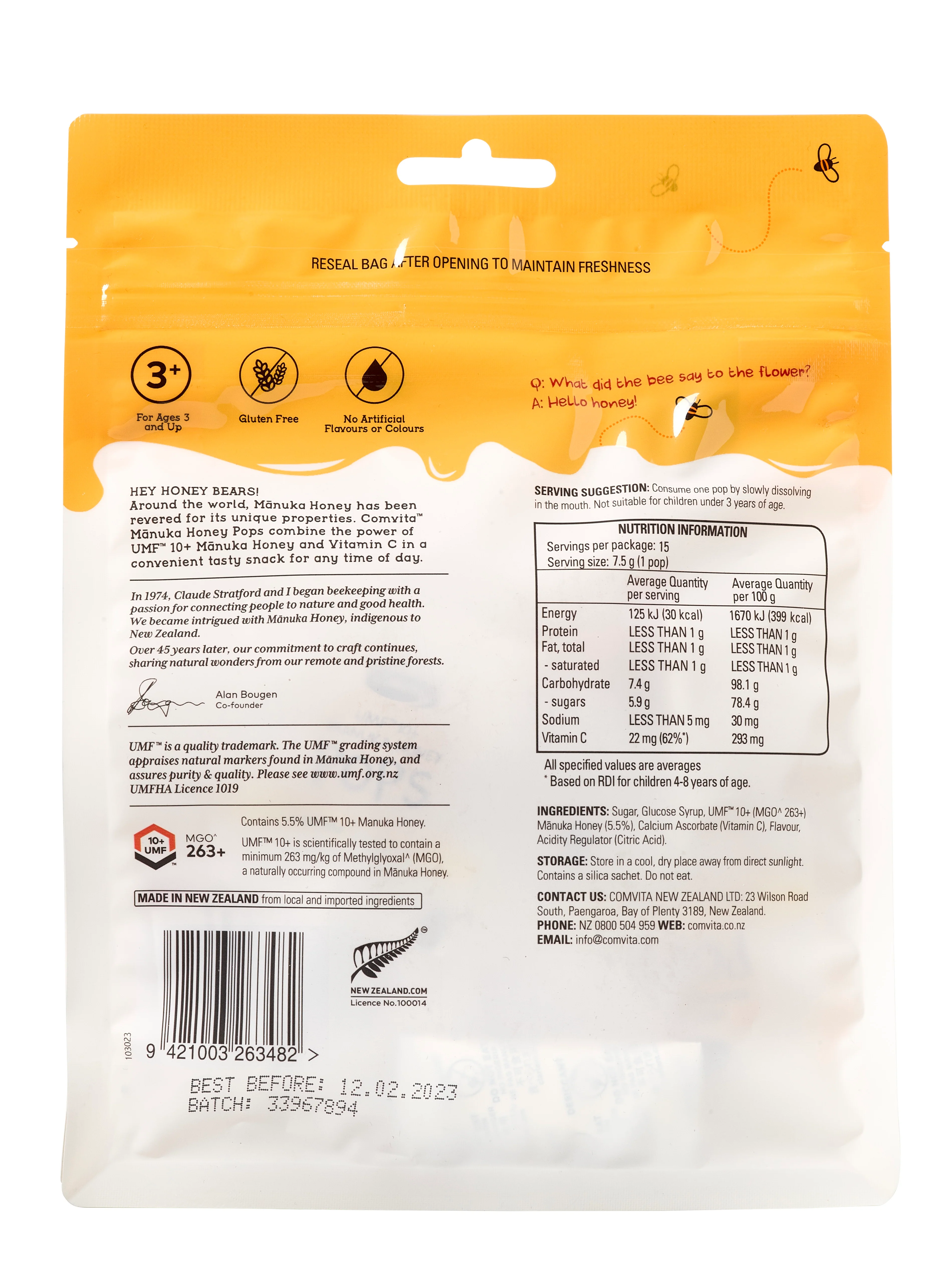 Comvita Kids Soothing Manuka 15 Pops - Box of 6 - Image 3