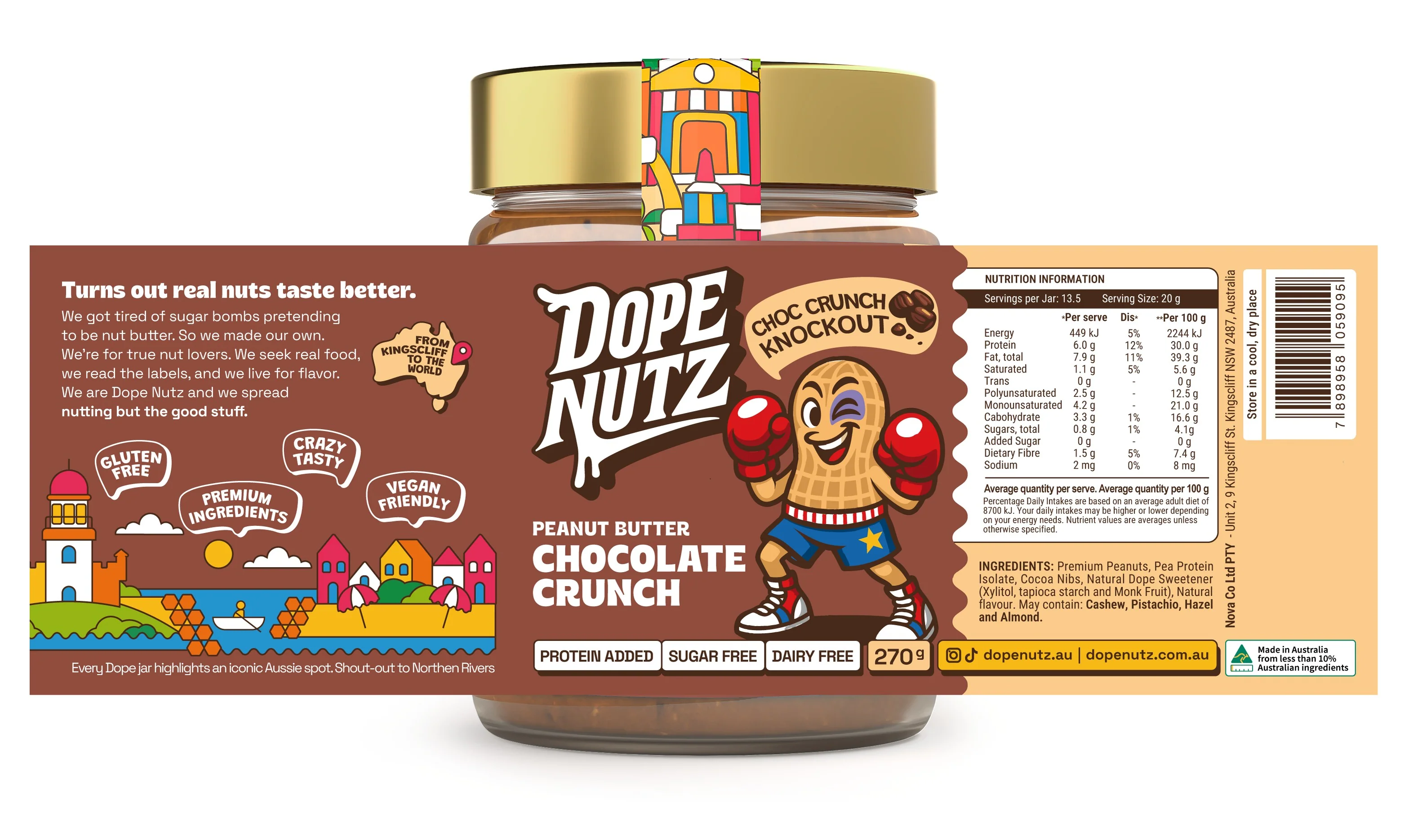 Dope Nutz Peanut Butter Choc Crunch 325g - Image 5