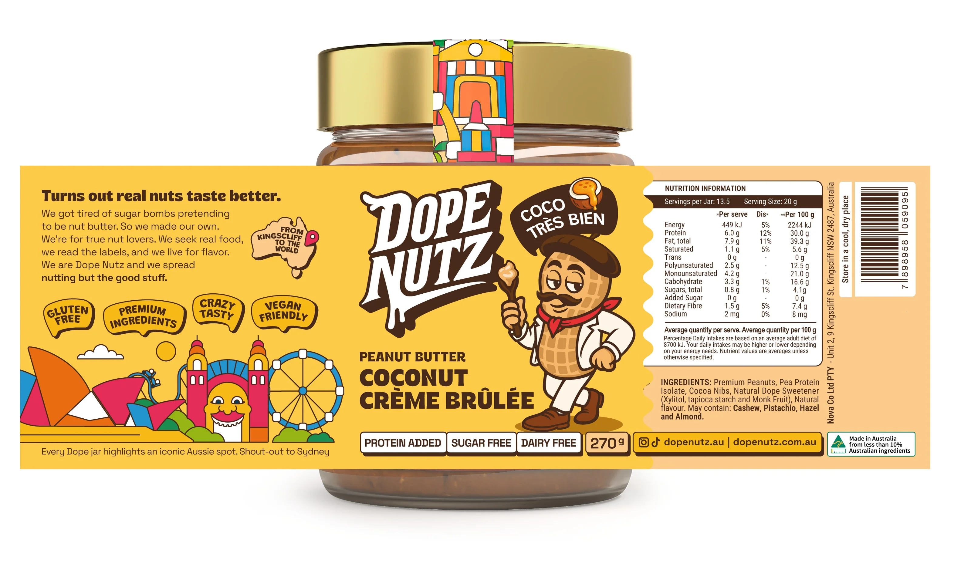 Dope Nutz Peanut Butter Coconut Creme Brulee 325g - Image 4