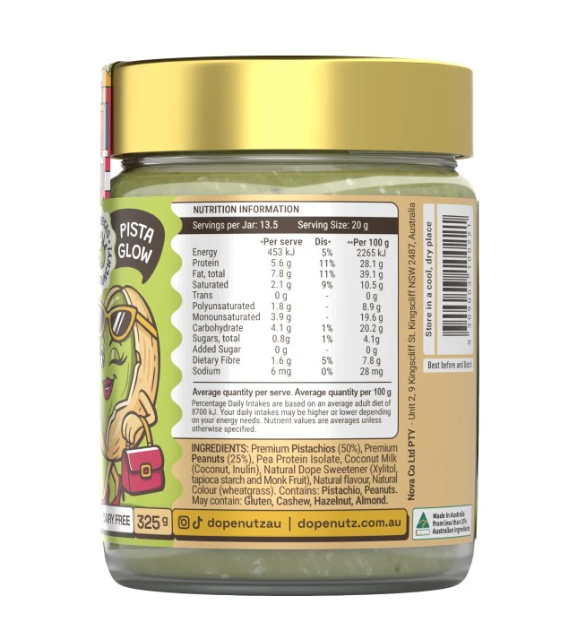 Dope Nutz Peanut Butter Pistachio Delight 325g - Image 2