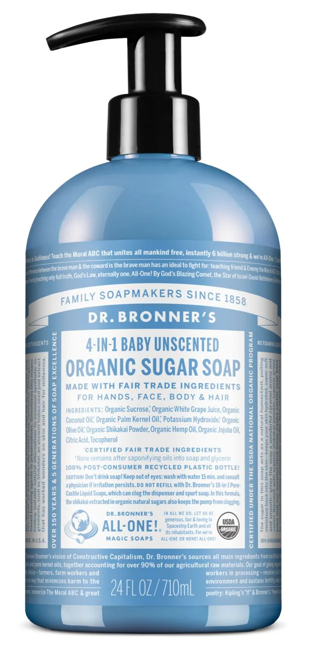 Dr Bronner's Organic Pump Soap Baby Unscented - Image 2