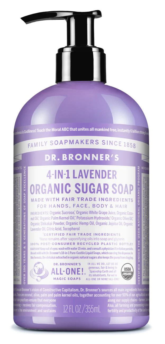 Dr Bronner's Organic Pump Soap Lavender - Image 2