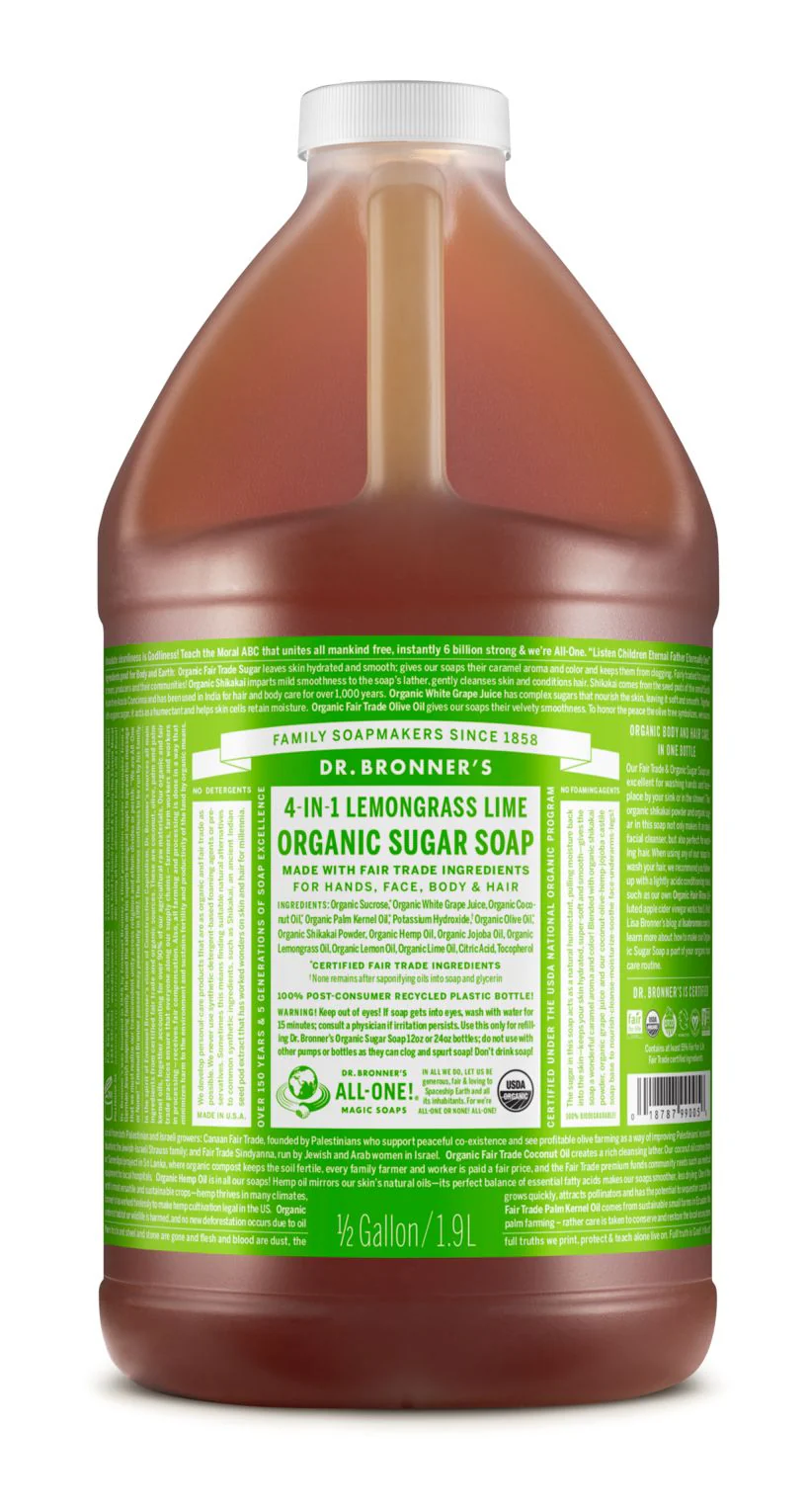 Dr Bronner's Organic Pump Soap Lemongrass Lime - Image 2