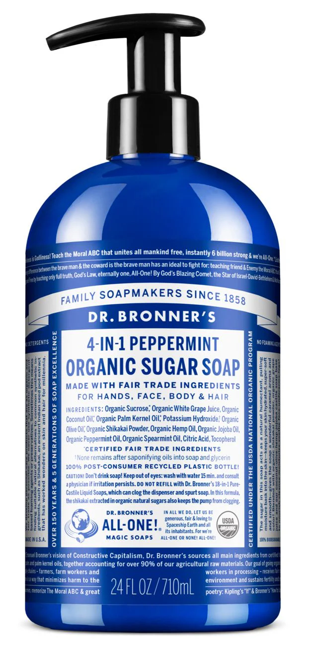Dr Bronner's Organic Pump Soap Peppermint 710ml