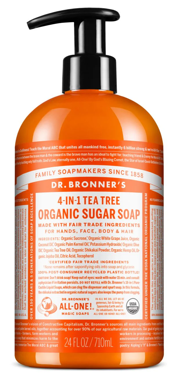 Dr Bronner's Organic Pump Soap Tea Tree - Image 2