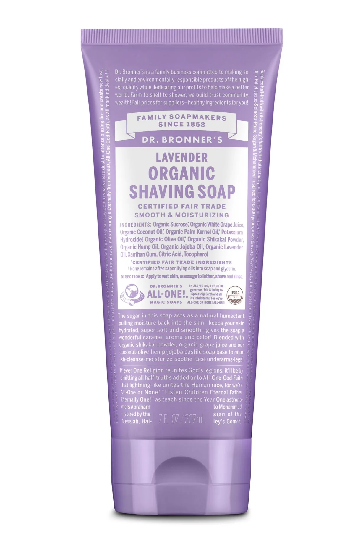 Dr Bronner's Organic Shaving Soap Lavender 207ml