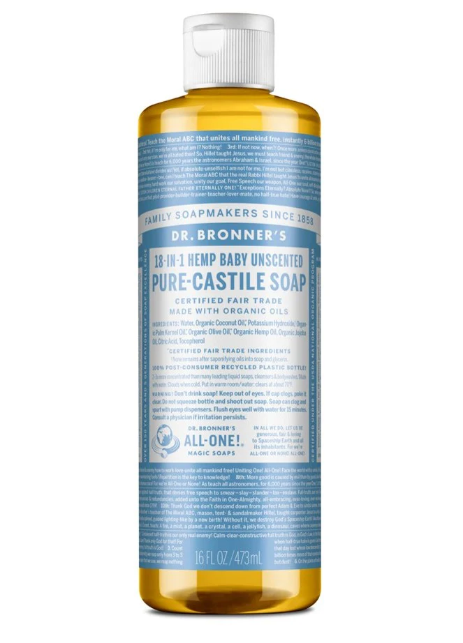 Dr Bronner's 18-in-1 Pure Castile MAGIC SOAP Baby Unscented - Image 3