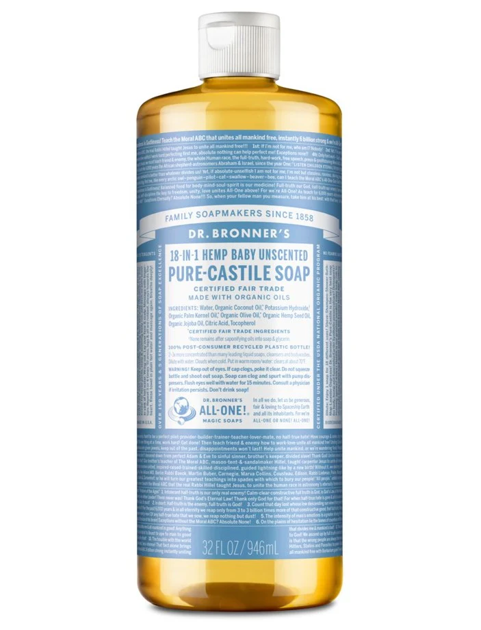 Dr Bronner's 18-in-1 Pure Castile MAGIC SOAP Baby Unscented - Image 4