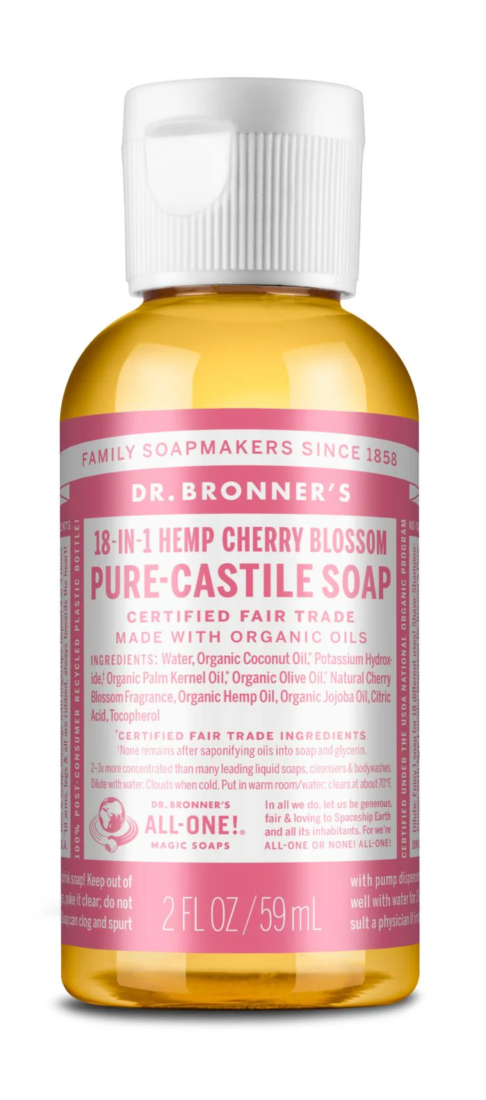 Dr Bronner's 18-in-1 Pure Castile MAGIC SOAP Cherry Blossom