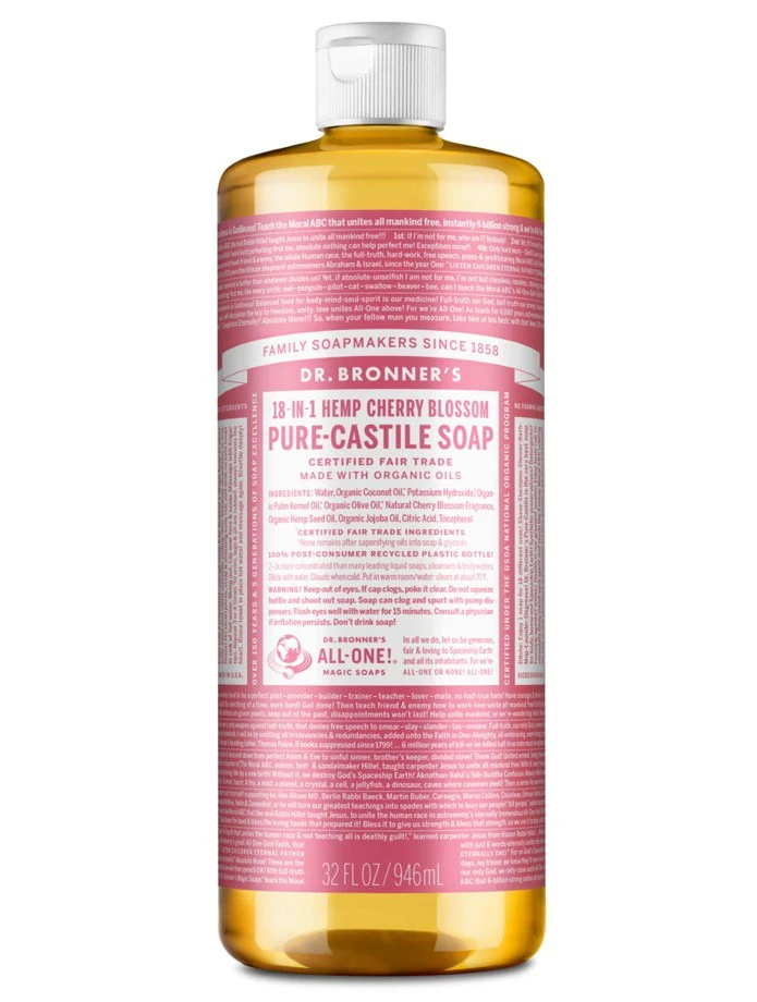 Dr Bronner's 18-in-1 Pure Castile MAGIC SOAP Cherry Blossom - Image 4