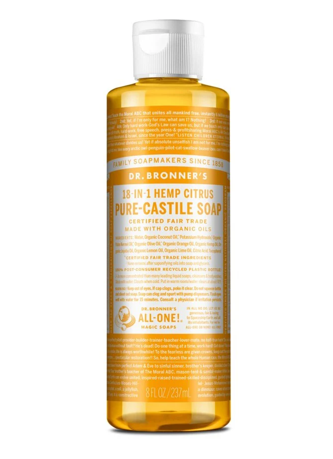 Dr Bronner's 18-in-1 Pure Castile MAGIC SOAP Citrus - Image 2