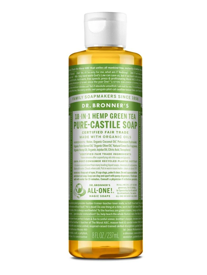 Dr Bronner's 18-in-1 Pure Castile MAGIC SOAP Green Tea - Image 2