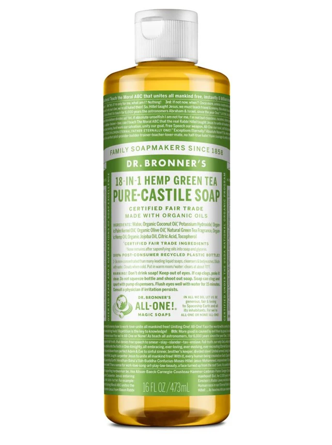 Dr Bronner's 18-in-1 Pure Castile MAGIC SOAP Green Tea - Image 3
