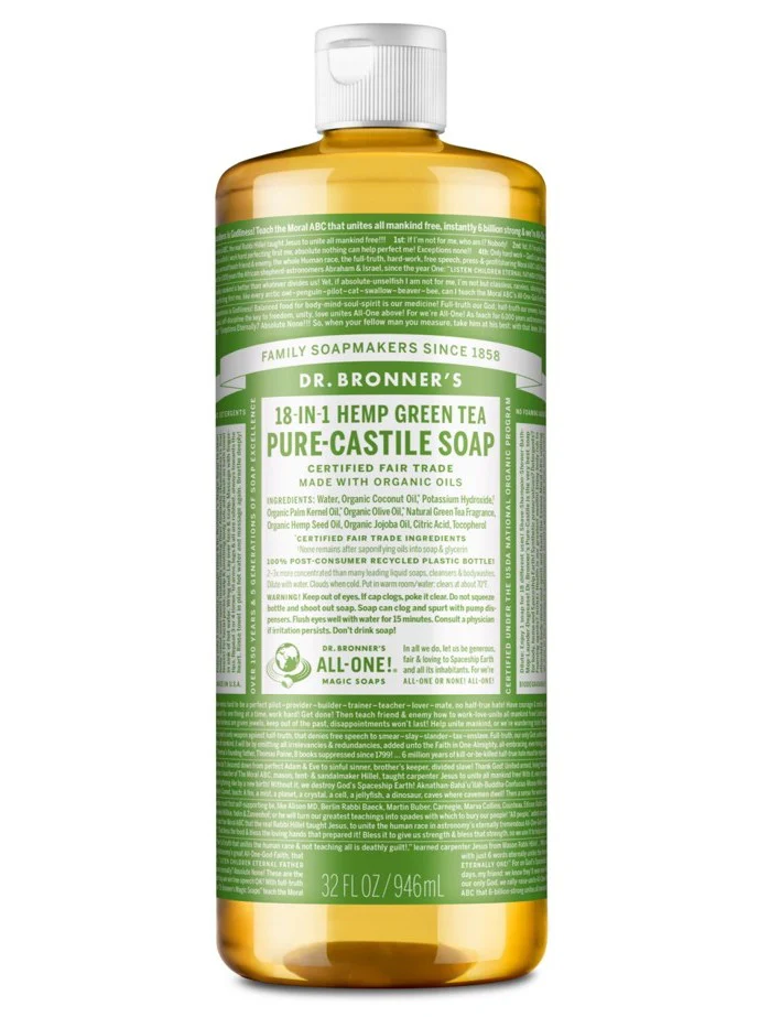 Dr Bronner's 18-in-1 Pure Castile MAGIC SOAP Green Tea - Image 4