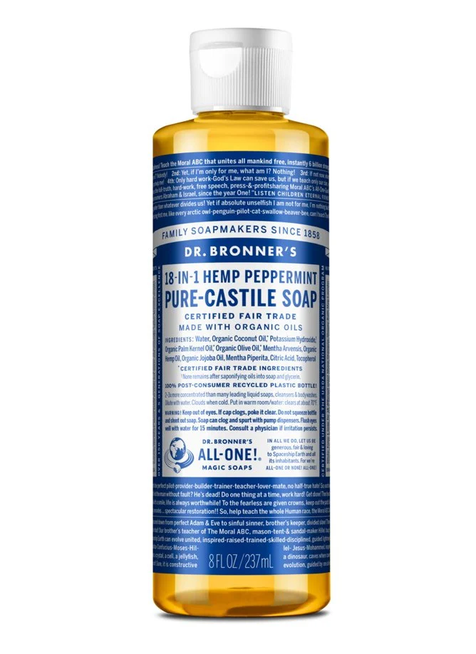 Dr Bronner's 18-in-1 Pure Castile MAGIC SOAP Peppermint - Image 2