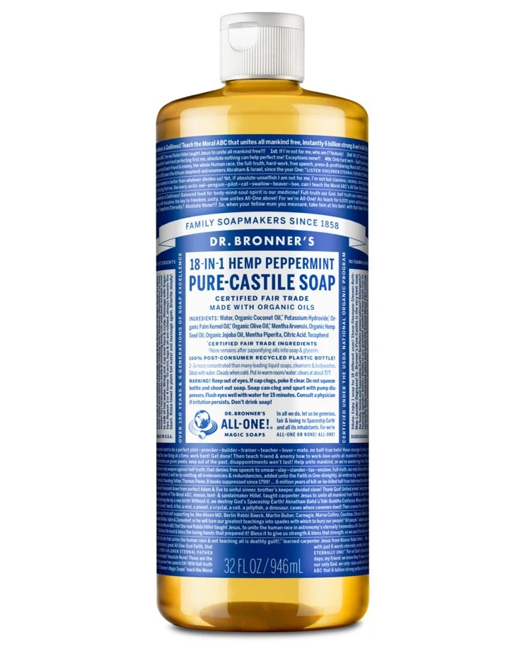 Dr Bronner's 18-in-1 Pure Castile MAGIC SOAP Peppermint - Image 4