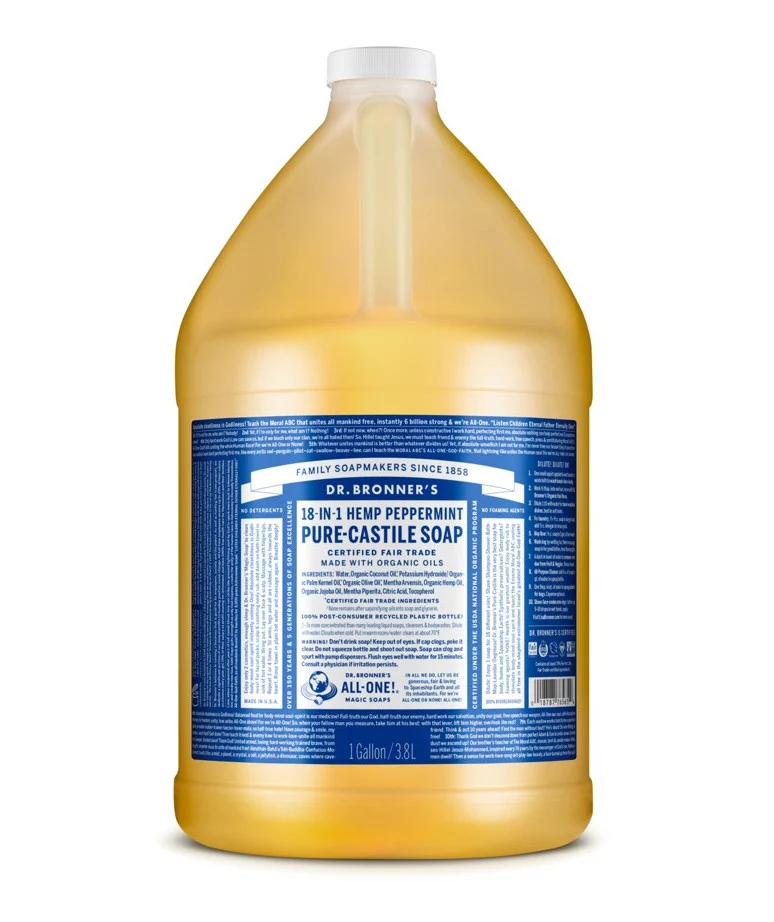 Dr Bronner's 18-in-1 Pure Castile MAGIC SOAP Peppermint - Image 5