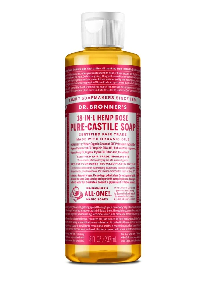 Dr Bronner's 18-in-1 Pure Castile MAGIC SOAP Rose - Image 2